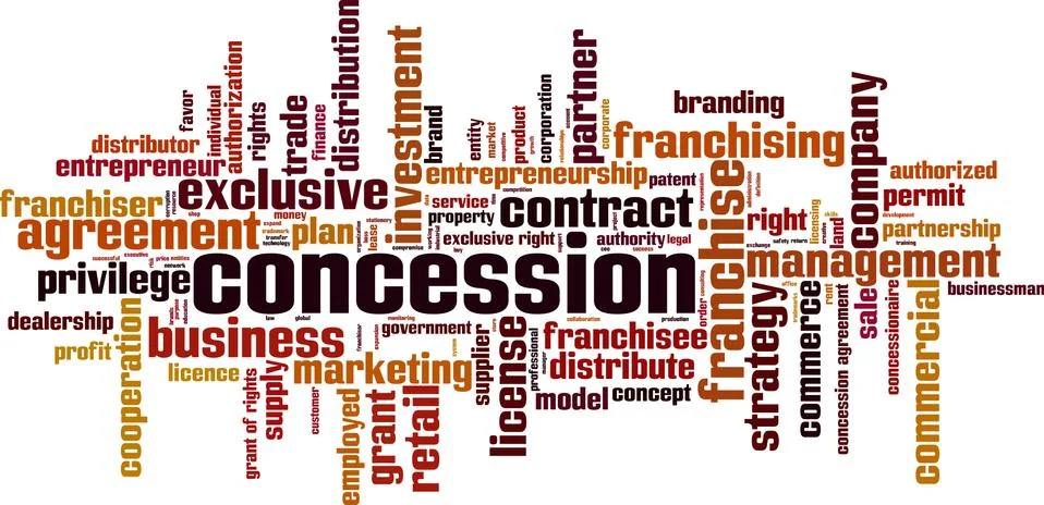 Concession word cloud Stock Illustration