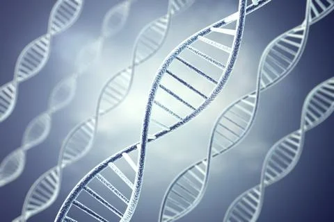 Concetp digital illustration DNA structure. 3d rendering Stock Illustration