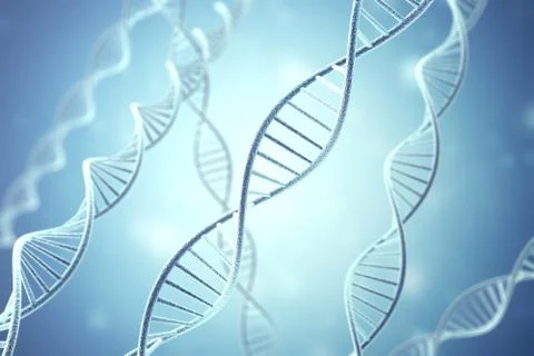 Concetp digital illustration DNA structure. 3d rendering イラスト素材