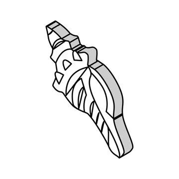 Conch sea shell beach isometric icon vector illustration Stock Illustration