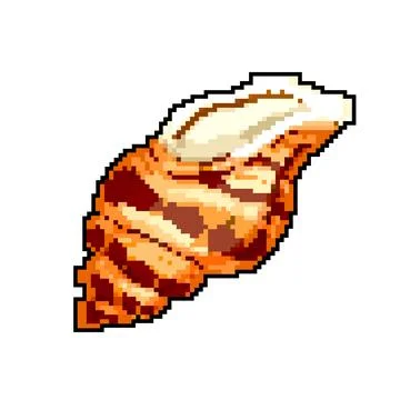 Conch sea shell game pixel art vector illustration Stock Illustration