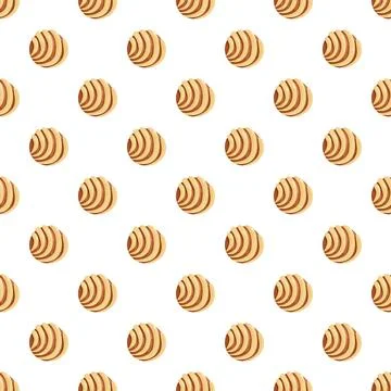 Concha mexican sweet bread dessert seamless pattern Stock Illustration