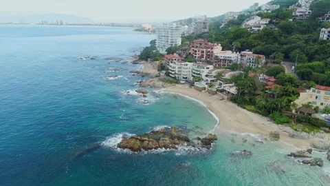 Conchas Chinas Beach, Puerto Vallarta Mexico Stock Footage 254211341