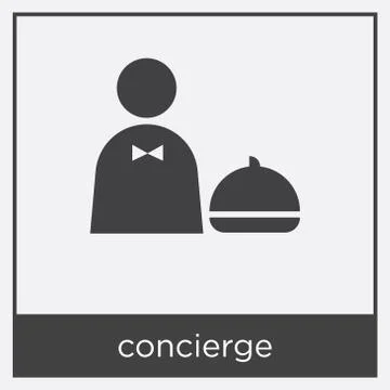 Concierge icon isolated on white background Stock Illustration