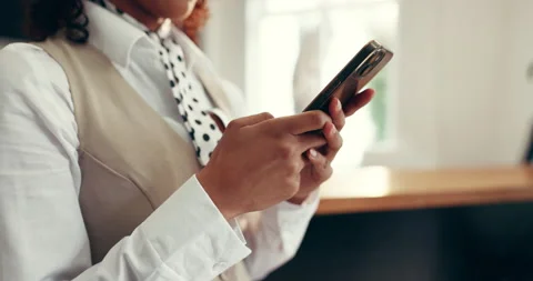 Concierge, phone and hands pf woman at hotel for front desk, check in and Stock Footage 312730762