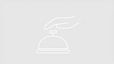 Concierge service white line animation Stock Footage 313978706