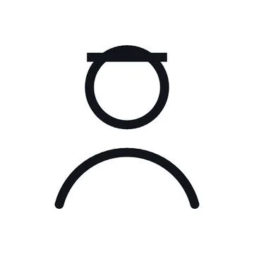 Concierge Staff Black White Line Icon Editable Stroke Vector Symbol Stock Illustration