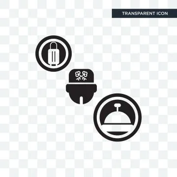 Concierge vector icon isolated on transparent background, Concierge logo desi Stock Illustration