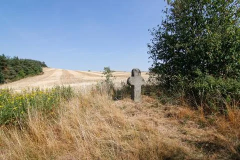 The Conciliation Cross - memory of murder, Protivec, Czech Republic Stock Photos
