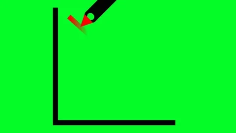 Concise graph: the concept of pointing the graph down. Stock Footage 151767126