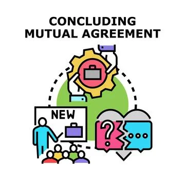 Concluding mutual agreement concept achieving successful deal 스톡 일러스트