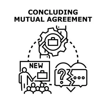 Concluding mutual agreement concept achieving successful deal Stock Illustration