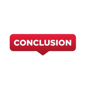 Conclusion button, sign, label, icon. Conclusion speech bubble. Illustrazione stock