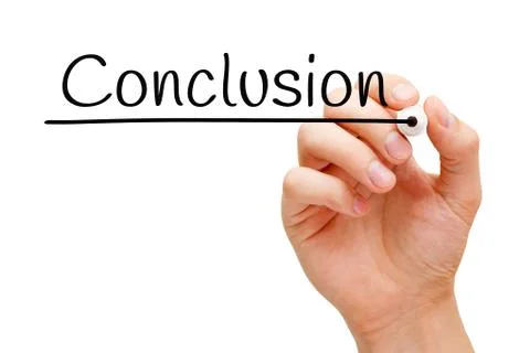 Conclusion Hand Black Marker Stock Illustration