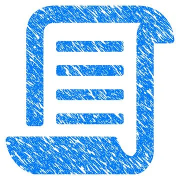 Conclusion Roll Document Grunge Icon Illustrazione stock