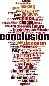 Conclusion word cloud Stock Illustration