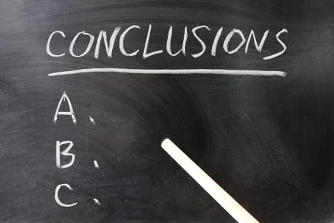 Conclusions Stock Photos