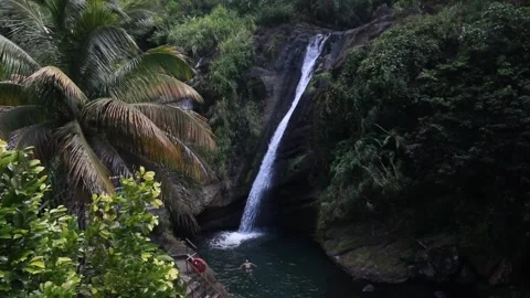 Concord Waterfall Grenada, Caribbean Stock Footage 234680052
