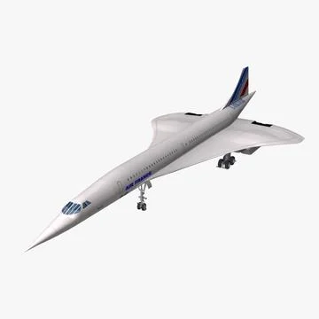 Concorde Air France 3D Model