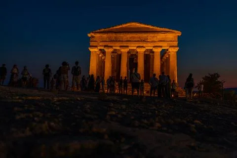 Concordia temple in the valley of the temples Stock Photos