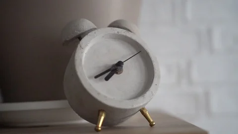 Concrate clock in a room Stock Footage 111735601