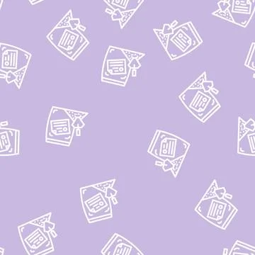 Concrete and mortar line vector seamless pattern Stock Illustration