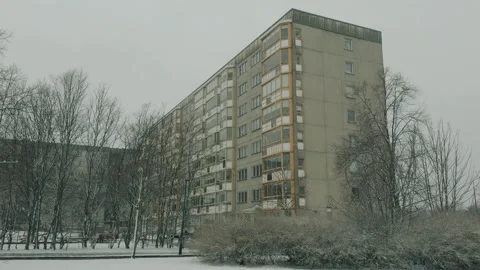 Concrete Apartment Building 库存影片 264099443