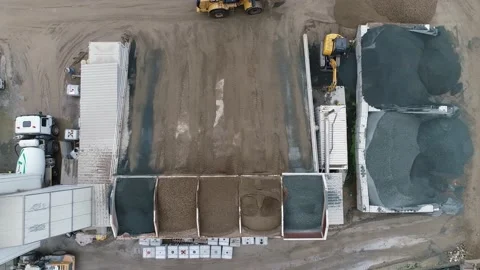 Concrete base - concrete machine Vídeo Stock 152846343