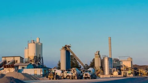 Concrete Batch Plant Stock Footage 80809645