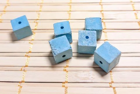 Concrete beads cubes Stock Photos