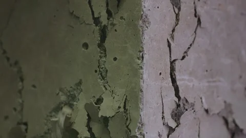 Concrete block breaks under high pressure . Compressive strength test Stock Footage 153052045