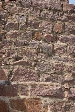 Concrete block bricks in stack for wall construction. Dirty Old Texture Stock Photos