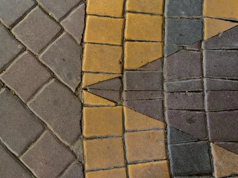 Concrete block floor pattern Stock Photos