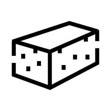 Concrete block outlining construction industry building material Stock Illustration
