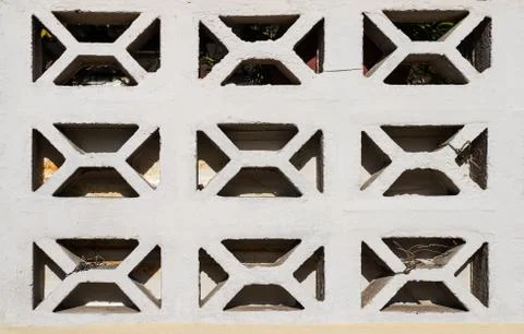 Concrete block wall - pattern / background Stock Photos