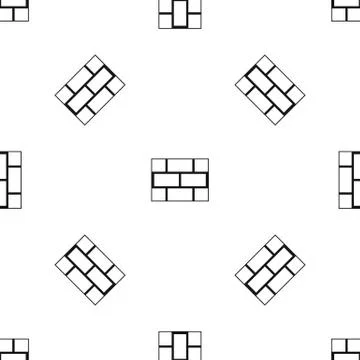 Concrete block wall pattern seamless black Illustrazione stock