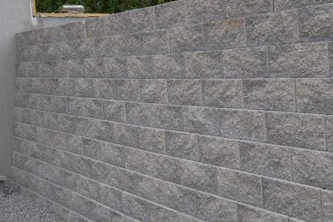 Concrete block wall Stock Photos