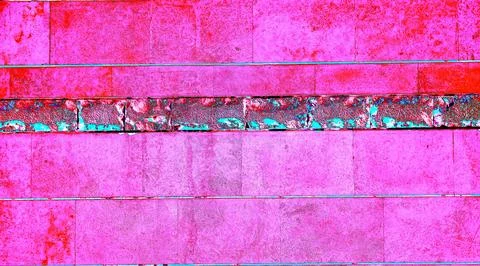 Concrete block wall seamless background and texture. Stock Photos