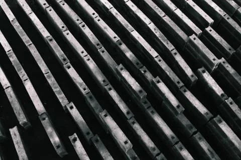 Concrete blocks for construction. Rectangular blocks of concrete. Background Stock Photos