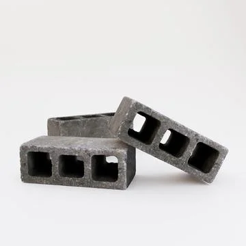 Concrete blocks isolated on white background 스톡 일러스트