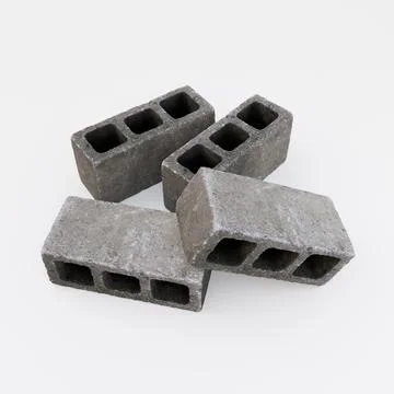 Concrete blocks isolated on white background イラスト素材