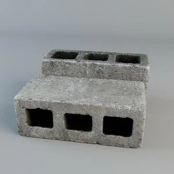 Concrete blocks isolated on white background Stock Illustration