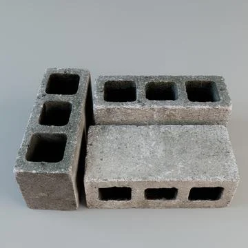Concrete blocks isolated on white background Stock-Illustration