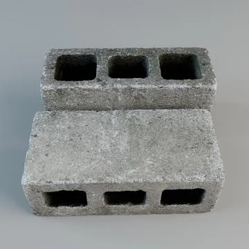 Concrete blocks isolated on white background Stock Illustration