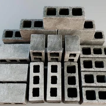 Concrete blocks isolated on white background Stock Illustration