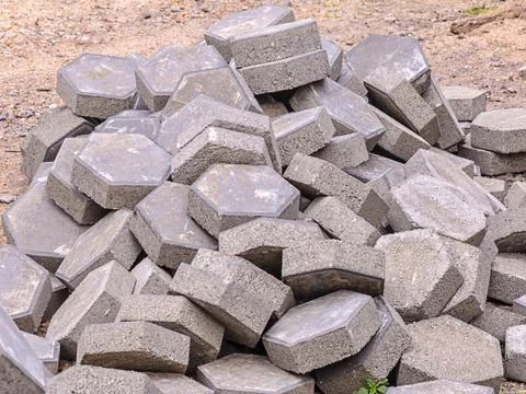 Concrete blocks Stock Photos