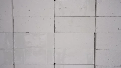 Concrete blocks stacked for construction project Stock Footage 310108042