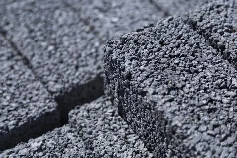 Concrete blocks texture construction material background Stock Photos