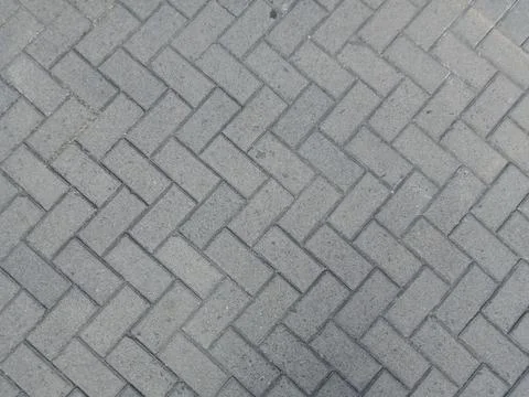 Concrete brick road surface Foto stock
