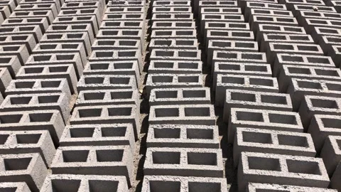 Concrete bricks drying outdoors 库存影片 230428277